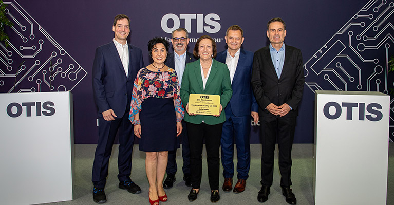 Judy Marks in with colleagues in Berlin